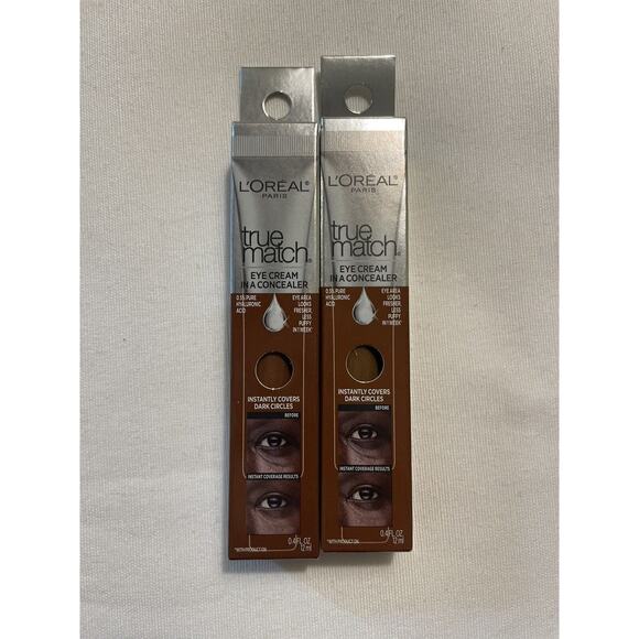 L'Oreal True Match Eye Cream In A Concealer C9-10 Deep - 2 Pack, 0.4 fl oz Each - Picture 1 of 2